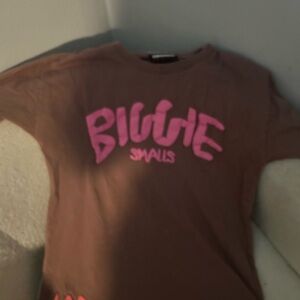 Brown Kids Shirt with Pink Graphic